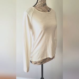 POIVRE BLANC Top white long sleeves Simple and elegant Size M